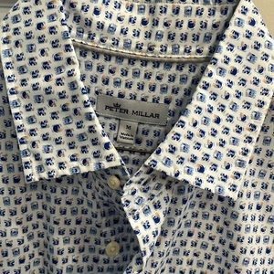 Bourbon Pattern - Peter Millar SS Button Down Medium